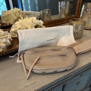 Hammitt Charles Crossbody Medium Pewter Pebble/Brushed Silver